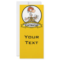 WORLDS GREATEST ELECTRICIAN MEN CARTOON RACK CARDS