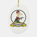 WORLDS GREATEST ELECTRICIAN MEN II CARTOON ORNAMENT