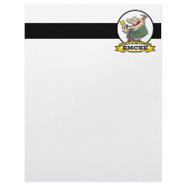 WORLDS GREATEST EMCEE MEN CARTOON LETTERHEAD