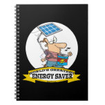 WORLDS GREATEST ENERGY SAVER MEN CARTOON NOTE BOOKS