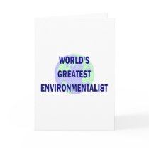 World's Greatest Environmentalist cards by bartstshirts World's Greatest Environmentalist cards