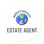 World's Greatest Estate Agent Round Stickers