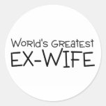 Worlds Greatest Ex Wife Round Stickers