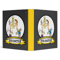 WORLDS GREATEST EYE DOCTOR MEN CARTOON 3 RING BINDER