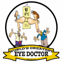 WORLDS GREATEST EYE DOCTOR MEN CARTOON CUT OUTS