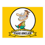 WORLDS GREATEST FAKE SMILER MEN CARTOON POSTCARDS