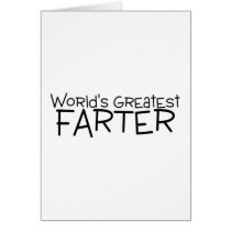 Worlds Greatest Farter Greeting Card