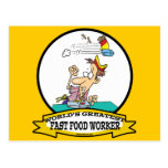 WORLDS GREATEST FAST FOOD WORKER CARTOON POST CARDS