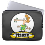 WORLDS GREATEST FIBBER WOMEN CARTOON COMPUTER SLEEVE
