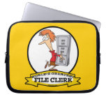 WORLDS GREATEST FILE CLERK WOMEN CARTOON LAPTOP COMPUTER SLEEVES