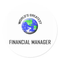 World's Greatest Financial Manager stickers by jobshirt World's Greatest Financial Manager stickers