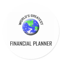 World's Greatest Financial Planner stickers by jobshirt World's Greatest Financial Planner stickers
