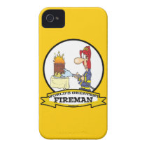 WORLDS GREATEST FIREMAN MEN CARTOON IPHONE 4 CASE