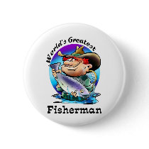 World's Greatest Fisherman Gear buttons by Ever_after World's Greatest Fisherman Gear buttons