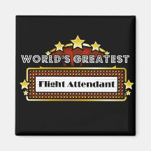 World's Greatest Flight Attendant Fridge Magnets