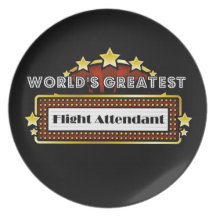 World's Greatest Flight Attendant Dinner Plate