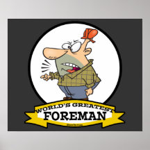 WORLDS GREATEST FOREMAN MEN CARTOON POSTERS