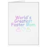 Worlds Greatest Foster Mom (Pastel) Greeting Card