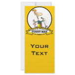 WORLDS GREATEST FUNNY MAN CARTOON CUSTOMIZED RACK CARD