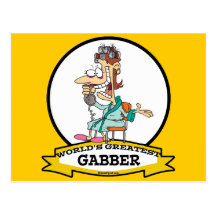 WORLDS GREATEST GABBER CARTOON POST CARD