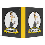 WORLDS GREATEST GAMBLER MEN CARTOON 3 RING BINDERS