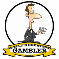 WORLDS GREATEST GAMBLER MEN CARTOON PHOTO CUTOUT