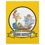 WORLDS GREATEST GAME ADDICT CARTOON PERSONALIZED FLYER
