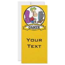 WORLDS GREATEST GAMER II CARTOON CUSTOM RACK CARD
