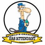 WORLDS GREATEST GAS ATTENDANT MEN CARTOON ACRYLIC CUT OUT