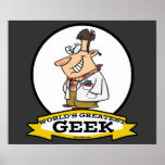 WORLDS GREATEST GEEK MEN CARTOON posters