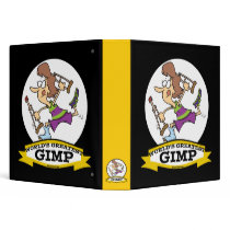 WORLDS GREATEST GIMP WOMEN CARTOON 3 RING BINDERS