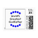 World's Greatest Godfather (blue stars) Stamp