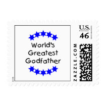 World's Greatest Godfather (blue stars) Stamp