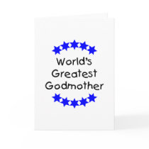 World's Greatest Godmother (blue stars) Card