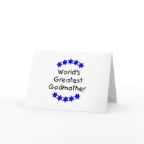 World's Greatest Godmother (dk. blue stars) Card