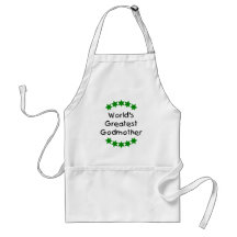World's Greatest Godmother (green stars) Apron