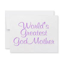 Worlds Greatest GodMother Invitations