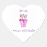 World's Greatest Godmother (pink flowers) Sticker