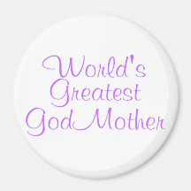 Worlds Greatest GodMother Refrigerator Magnets