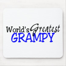Worlds Greatest Grampy Blue Black Mousepads