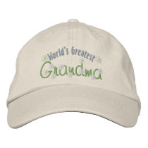 World's Greatest Grandma Embroidered Baseball Caps