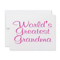 Worlds Greatest Grandma Custom Invites