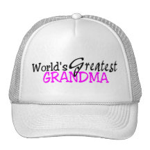 Worlds Greatest Grandma Pink Black Hat