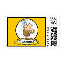 WORLDS GREATEST GRANDMA WOMEN CARTOON STAMP