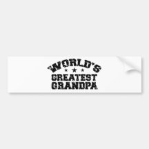 World's Greatest Grandpa Bumper Sticker