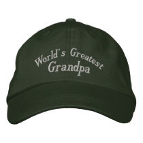 World's Greatest Grandpa Embroidered Hat
