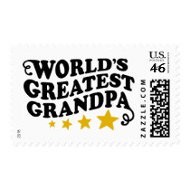 World's Greatest Grandpa Postage Stamps