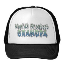 World's Greatest Grandpa Words Mesh Hats