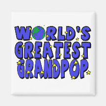 World's Greatest Grandpop Fridge Magnets