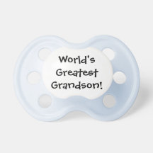 Worlds Greatest Grandson Baby Pacifiers